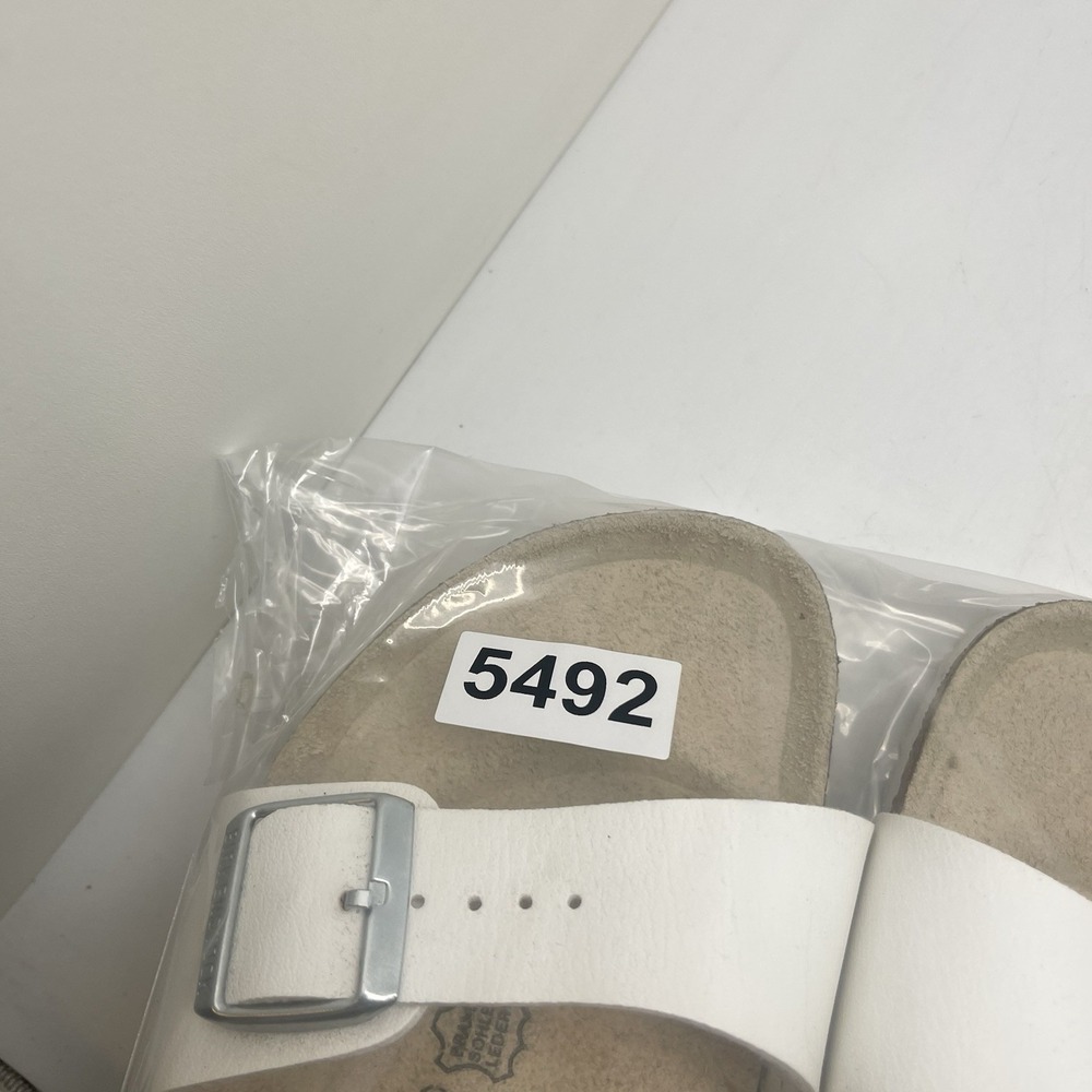 Birkenstock Milano Sandals Womens 12 Mens 10 EU 43 White Leather Comfort Shoes - Picture 11 of 11
